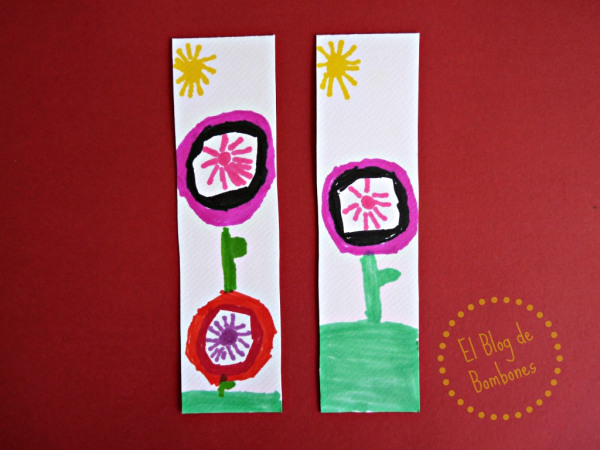 Marcapáginas con rotuladores