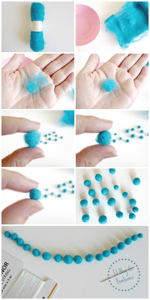 Paso a paso pulsera de pompones