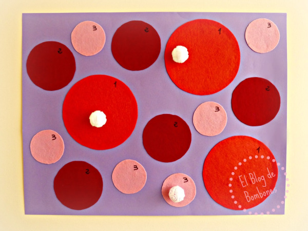 Diana casera con velcro y fieltro