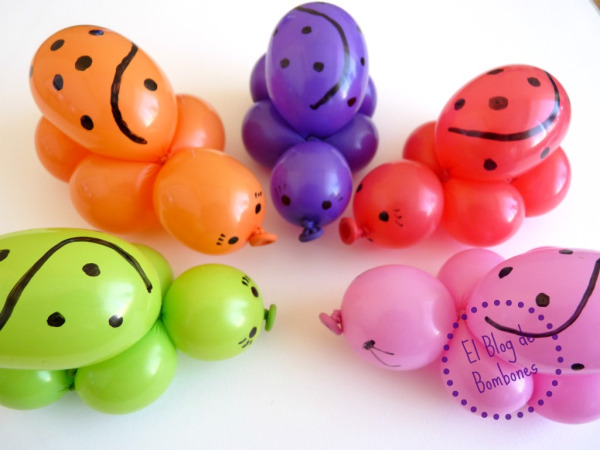 Globoflexia - Cómo hacer mariquitas