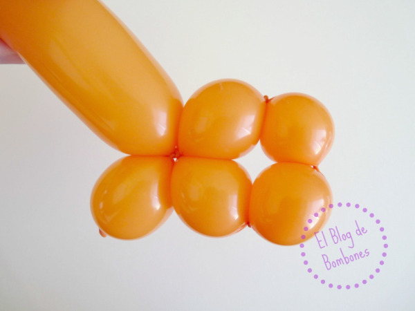 Mariquita de globos - Paso 3