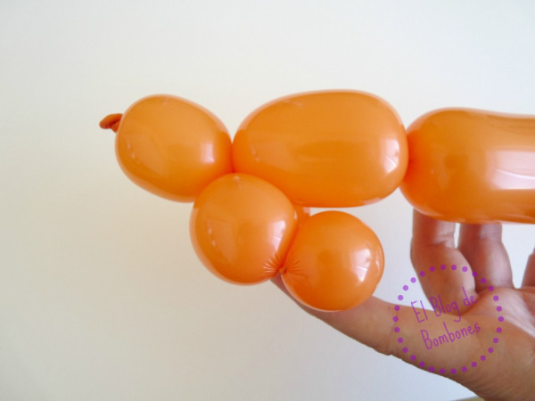 Mariquita de globos - Paso 4