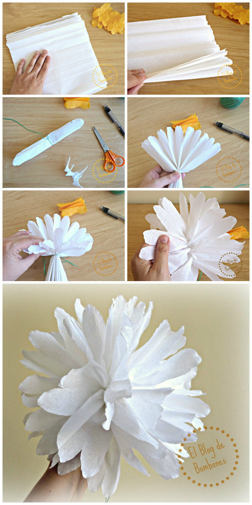 Paso a paso para hacer flores de papel