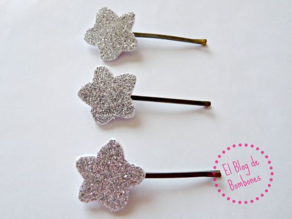 Horquillas hechas con goma eva