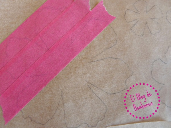Flor con washi tape paso a paso